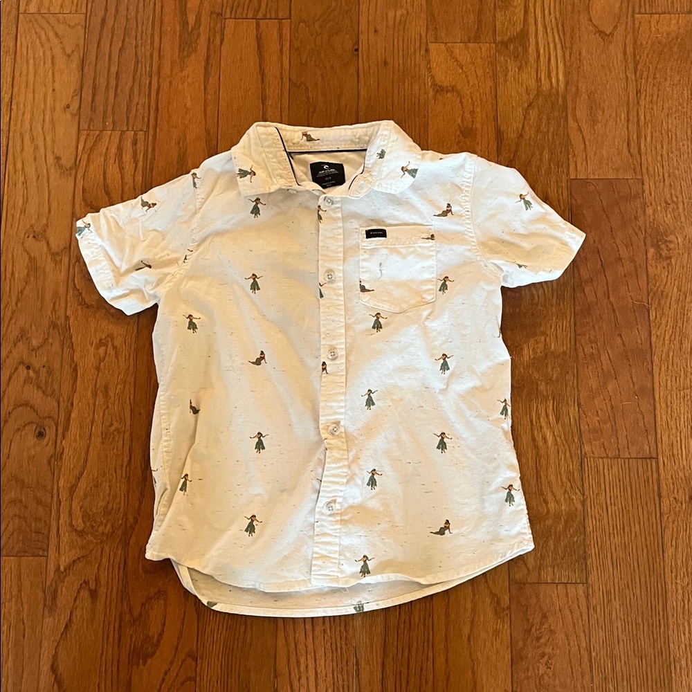 Rip Curl White Shirt with Black Accents
